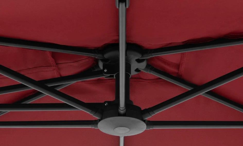Detail konstrukce zahradního slunečníku Doppler ACTIVE 